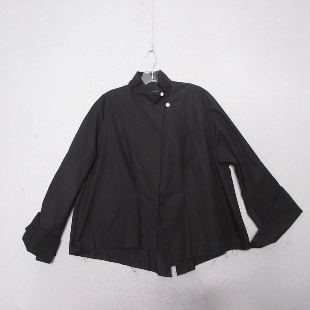 Elm Design Top 2 Black Icelandic Design Lagenlook Artsy Fray Hem Minimalist Peru